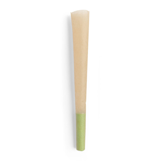 70mm/26mm Green Tip Natural Brown Pre-Rolled Cones [900 per Case]