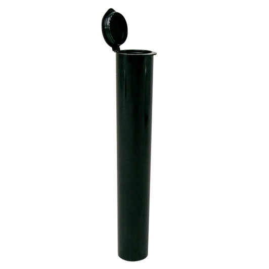 116mm Compostable Pop-Top Tube - Black - Child Resistant [800 tubes per Case] Made in the USA