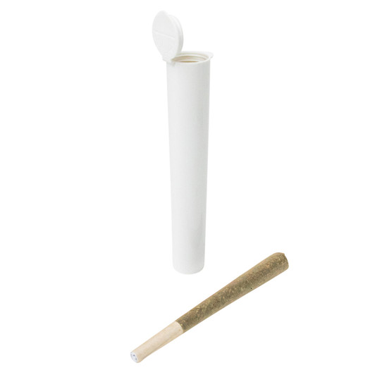 98mm Compostable Pop-Top Tube - White - Child Resistant [1000 tubes per Case] Made in the USA