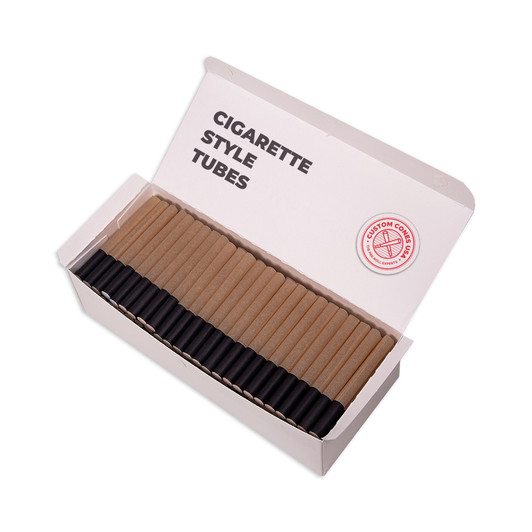 Cigarette Style Tubes - Hollow-Tip Filter, Unbleached Flax Paper