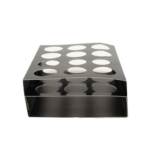 12 Pack Display Box Insert - Glass Tubes - Black [115mm x 22mm INSERT ONLY] [50 per Case]