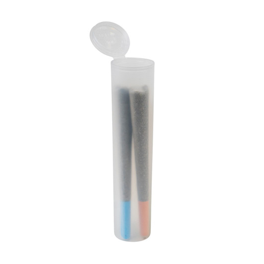 116mm Pre-Roll Tube - 26mm Wide - Child-Resistant - Matte Clear [400 per Case]