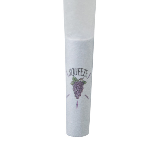 109mm/26mm Pre-Rolled Cone Refined White with Flavor Pearl Tip - Grape [800 per Case]