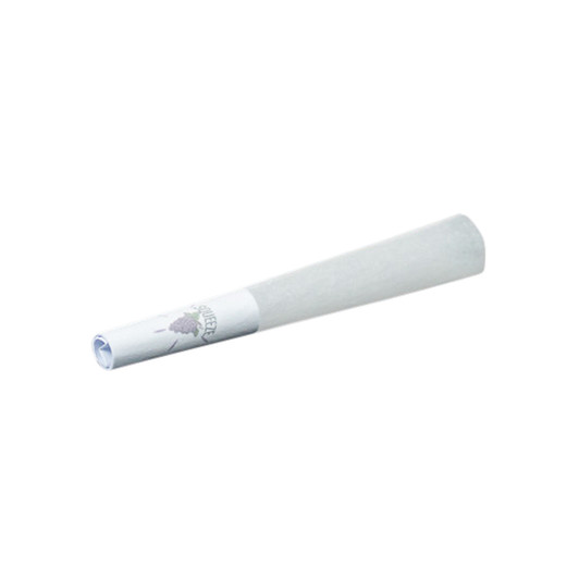 70mm/26mm Pre-Rolled Cone Refined White with Flavor Pearl Tip - Grape [900 per Case]