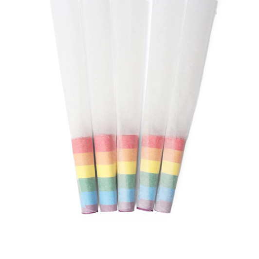  LGBTQ+ Pride Charity 109mm Pre-Rolled Cones - Refined White - [800 Cones per Case] 