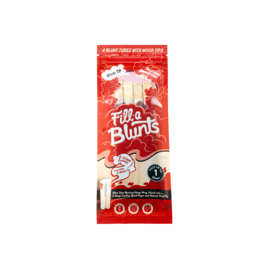 Fill-a Blunts King Size 1 Gram Pre-Rolled Blunt Tubes with Wood Filter Tips [Pack of 4 Blunt Tubes]