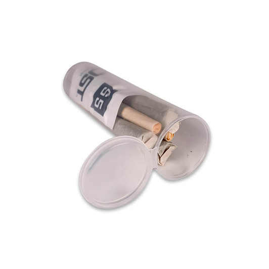 114mm Pre-Roll Tubes - Extra Wide Mouth Fits 5 Cones - Clear - Child Resistant [450 tubes per Case]