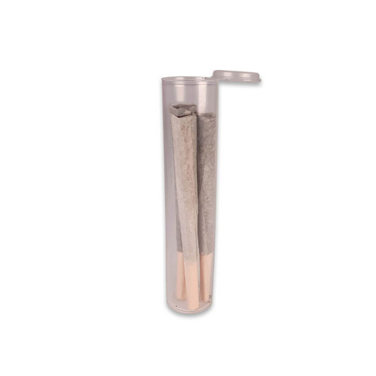 114mm Pre-Roll Tubes - Wide Mouth Fits 3 Cones - Clear - Child Resistant [700 tubes per Case]