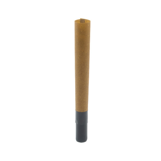 90mm Pre-Rolled Cone Standard Brown Hemp Wrap with Black Ceramic Tip (9mm x 25mm) [75 per Case]