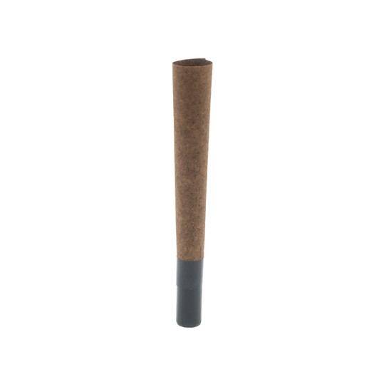 90mm Pre-Rolled Cone Dark Brown Hybrid Hemp Wrap with Black Ceramic Tip (9mm x 25mm) [75 per Case]