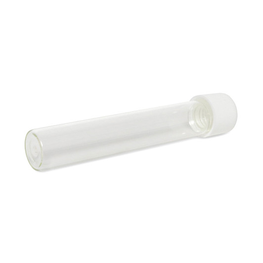 115mm Glass Pre-Roll Tubes with White Child Resistant Cap (Smooth) [400 tubes per Case]