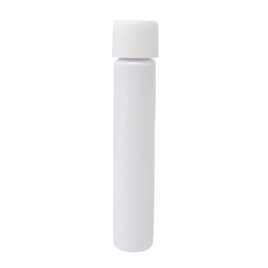 115mm White PET Plastic Pre-Roll Tube with Smooth White CR Cap [400 per Case]
