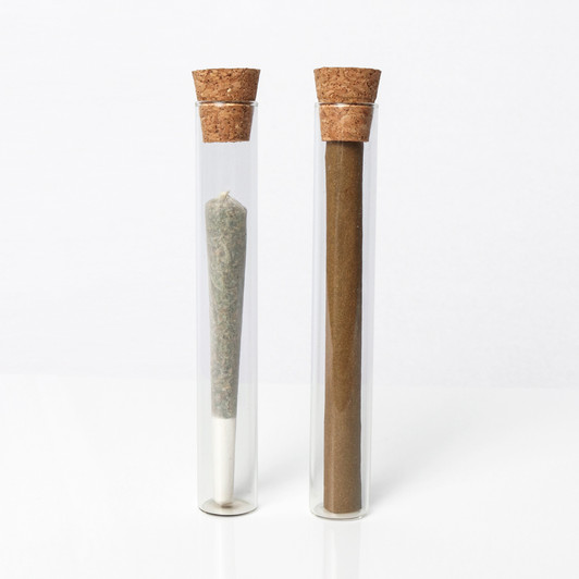 120mm Glass Pre-Roll Tubes with Cork - Standard Width [400 tubes per Case]