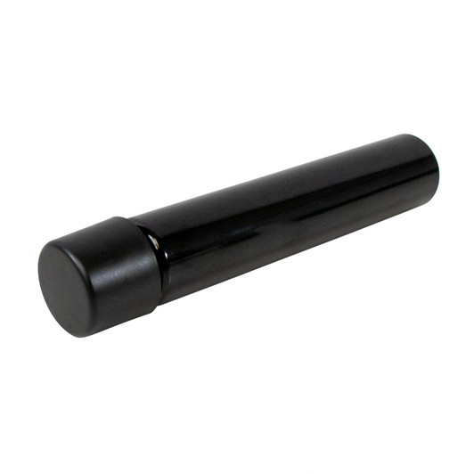 115mm Black PET Plastic Pre-Roll Tube with Smooth Black CR Cap [400 per Case]