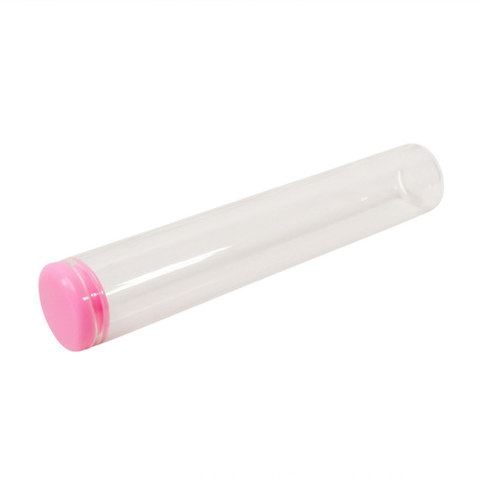 120mm Clear Glass Wide Cork Tube with Pink Silicone Cap [400 per Case] - Silicone-Caps_120mm-125mm-Tube_0038.jpg