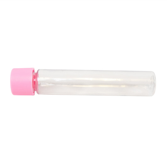 115mm Clear PET Tube with 22mm Matte Pink Smooth CR Cap [400 per case] - 115mm_PET_Tubes_0033_1000px.jpg