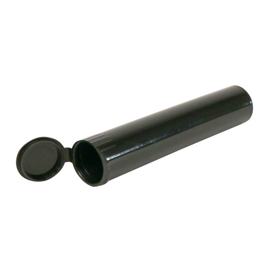 90mm Tech-line Pop Top Pre-Roll Tube - Black - Child Resistant Made in the USA - [1 Sample Tube Only]