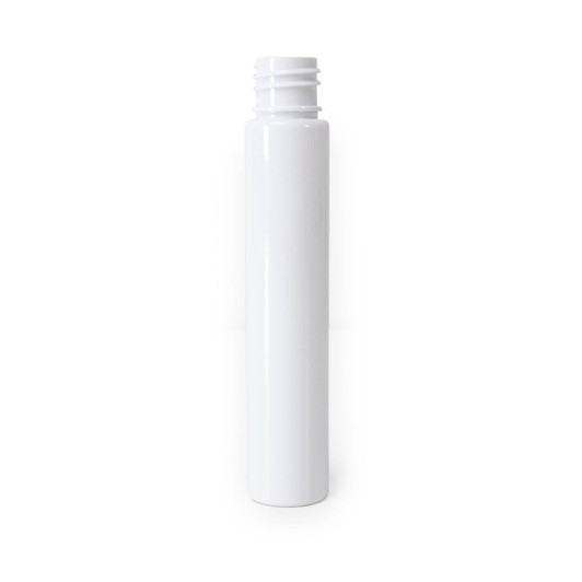 115mm White PET Plastic Tube - Child-Resistant [TUBE ONLY] - [1 Sample Tube Only]