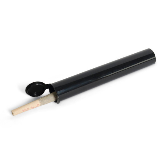 116mm Tech-line Pre-Roll Tube - Rev. D - Black - Child Resistant [1000 tubes per Case] Made in the USA