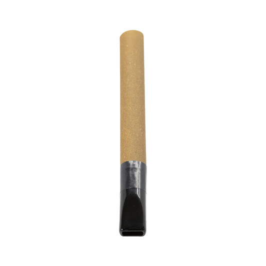 109mm Pre-Rolled Tube Standard Brown Hemp Wrap with Black Ceramic Tip (12mm x 34mm) [98 per Case]
