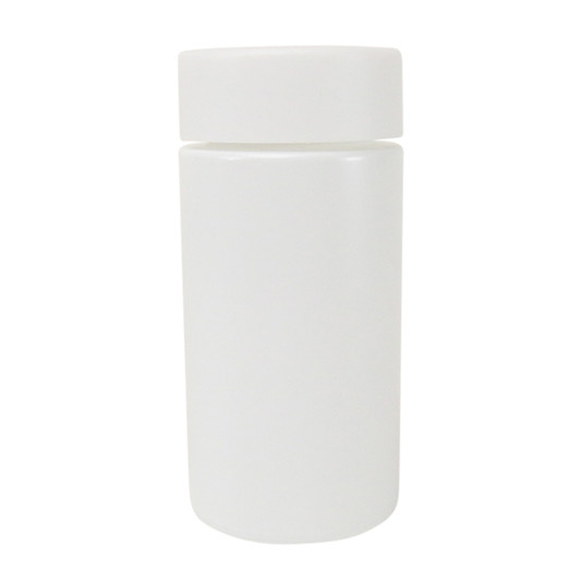90 millimeter child resistant white glass mini jar with white cap 200 per case