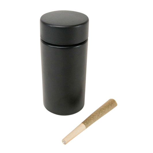 90 millimeter child resistant black glass mini jar with black cap 200 per case