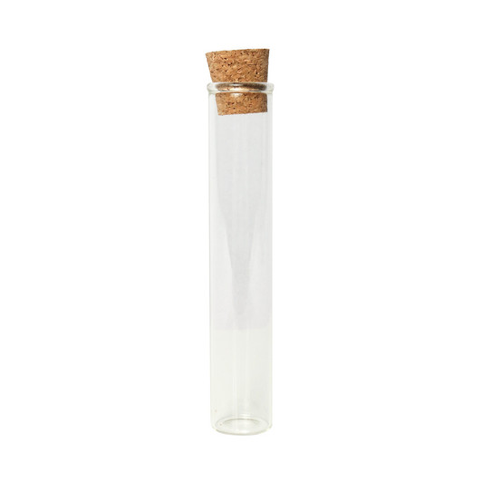 120 millimeter glass pre roll tubes with cork wide mouth front