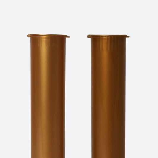 116mm SafeLock Pre-Roll Tubes - Gold - Child Resistant [500 tubes per Case] [Caps Closed]