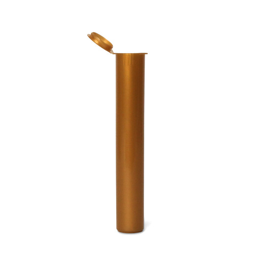 116mm SafeLock Pre-Roll Tubes - Gold - Child Resistant [500 tubes per Case] [Caps Closed]