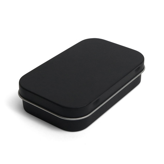 Small Retroflip Pre-Roll Tin - Child Resistant - Black - [200 per Case]