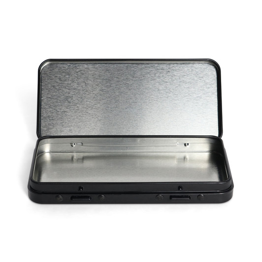 Large Pre-Roll Button Tin - Child Resistant - Black - [200 per Case]