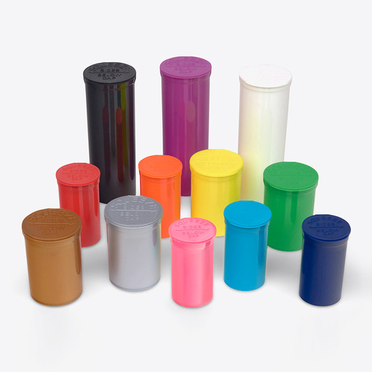 60 Dram Opaque Pop-Top Multipack Tube - Multiple Colors - Fits Joints and Flower - [75 per Case] **USA Delivery Only**