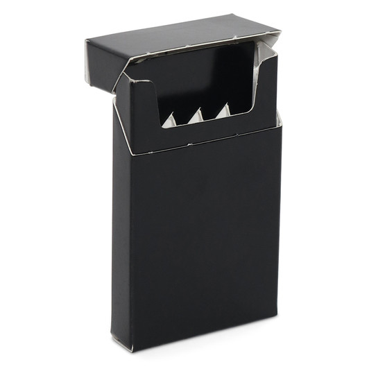 Unbranded Cigarette Boxes with Insert - Black - [Holds 5 84 or 70mm Pre-Rolls] - [100 per Case]
