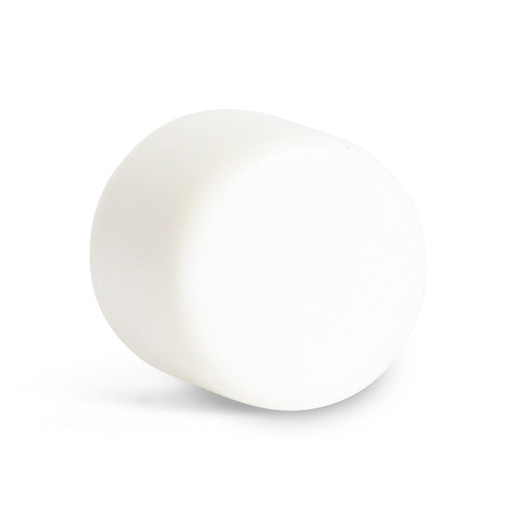 22mm matte white smooth child resistant cap left