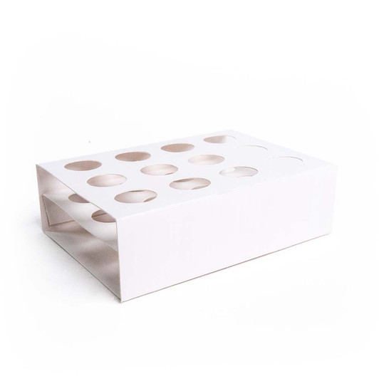12 Pack Display Box Insert - Pop-Top - White [INSERT ONLY] [50 PER CASE]