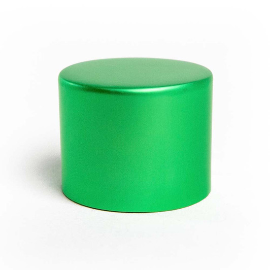 22mm Green Alumite CR Cap [400 per Case] [CAP ONLY]