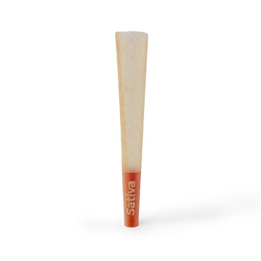  70mm/21mm Sativa - Red - Natural Brown - Pre-Rolled Cones - [1000 Cones per Case] 