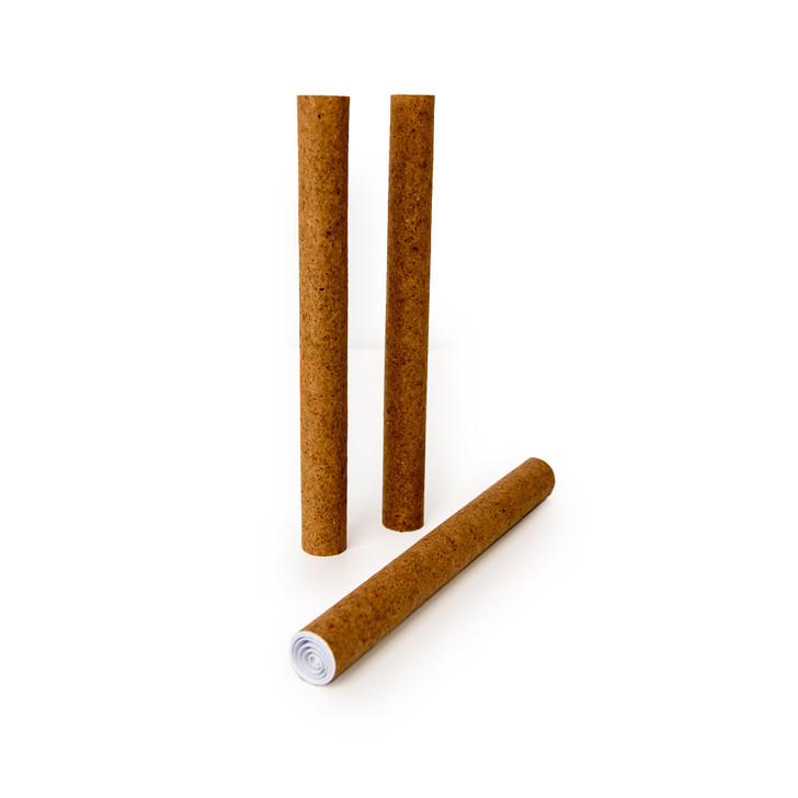 109mm Pre-Rolled Tube Brown Hybrid Hemp Wrap with Spiral Tip (11mm x 26mm) [200 per Case]