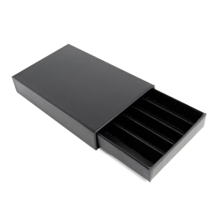 84mm Black Push Pack with Dividers for 5 Pre-Rolls [Case of 200]
