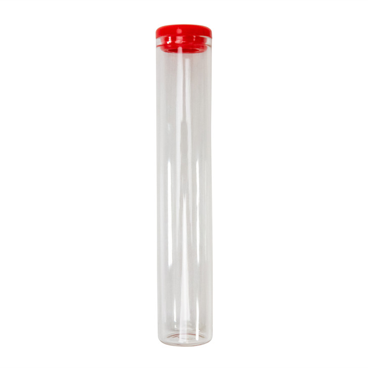 125mm Clear Glass Wide Cork Tube with Red Silicone Cap [400 per Case] - Silicone-Caps_120mm-125mm-Tube_0018.jpg