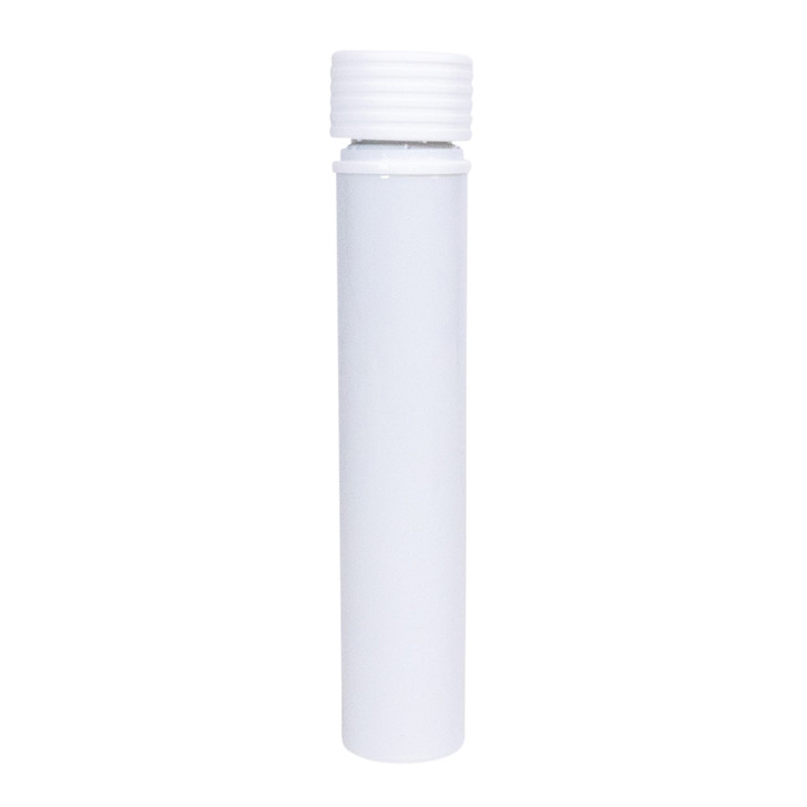 95mm White Super Seal Pre-Roll Tubes White Spiral Cap - Child Resistant, Tamper Evident, and Air-Tight Pre-Roll Packaging [300 per Case]