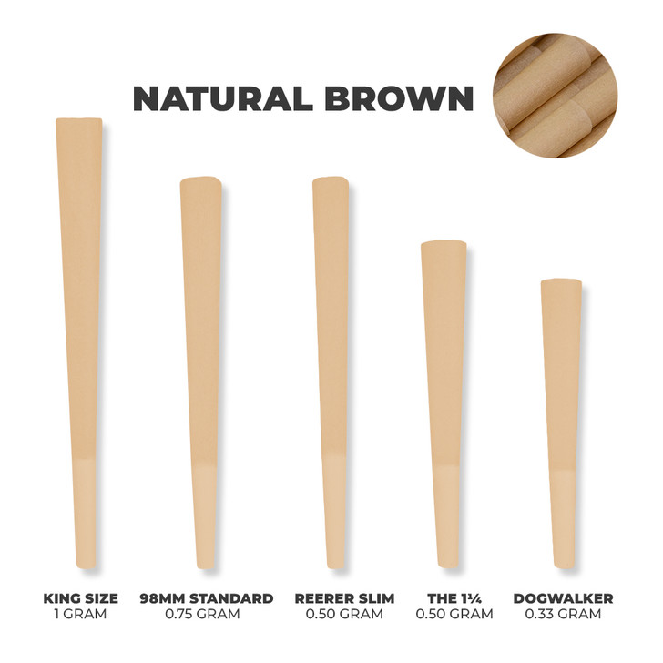 Unbranded Natural Brown Pre-Rolled Cones Explorer [800-1000 Cones per Box]