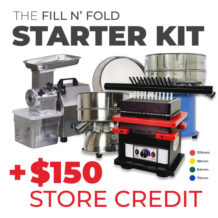 Fill N' Fold Starter Kit - Filling Machine, Grinder Plus $300 Instant Rebate and $150 Store Credit