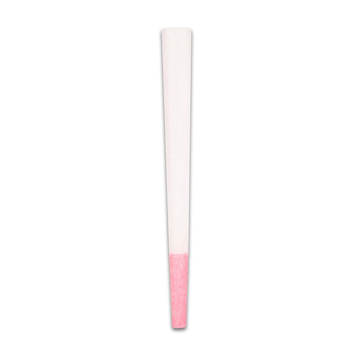  109mm Pink Tip Pre-Rolled Cones - Refined White - [800 Cones per Case] 