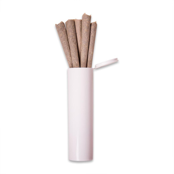 Fits 1 Gram 114mm Pre-Roll Tubes - Extra Wide Mouth Fits 5 Cones - White - Child Resistant [450 tubes per Case] Made in the USA 