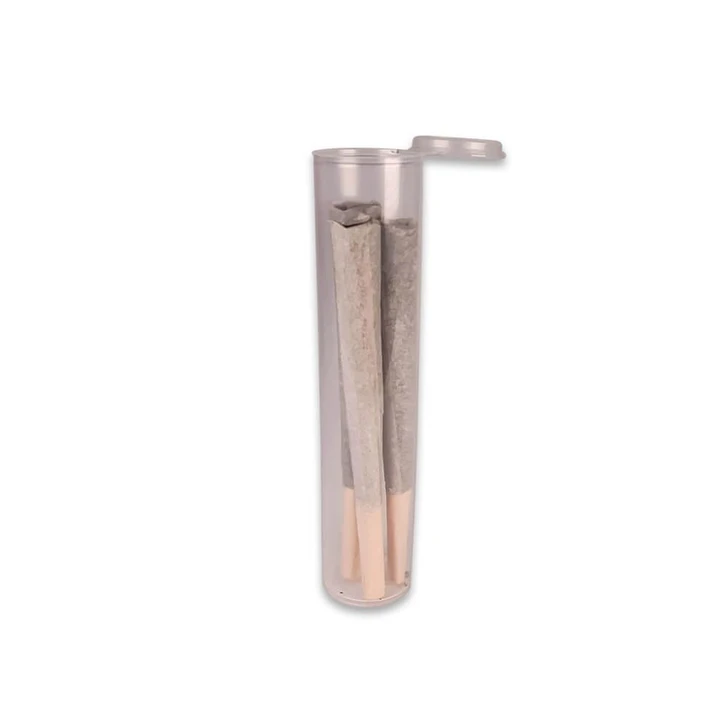 Fits 1 Gram 114mm Pre-Roll Tubes - Wide Mouth Fits 3 Cones - Clear - Child Resistant [700 tubes per Case] 