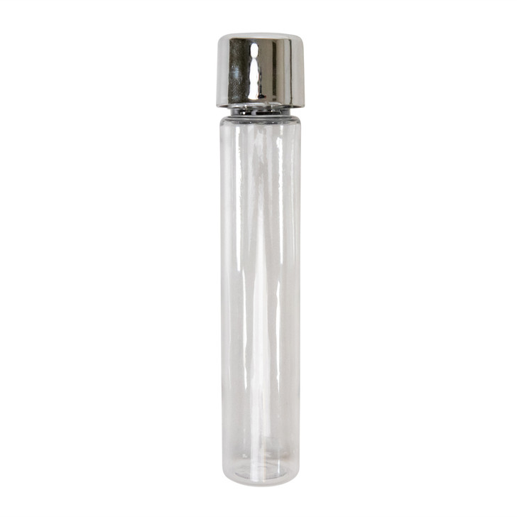 115mm Clear PET Tube with 22mm Metallic Silver CR Cap [400 per case] - 115mm_PET_Tubes_0111_1000px.jpg