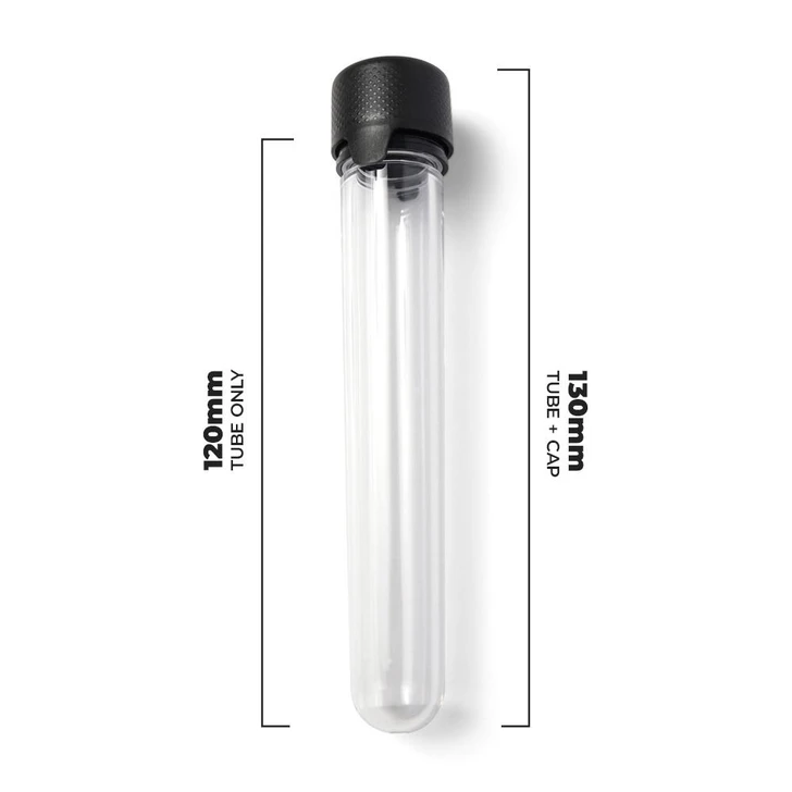  120mm Clear Super Seal Pre-Roll Tapered Tubes - Child Resistant, Tamper Evident, and Air-Tight Pre-Roll Packaging [500 tubes per Case] 