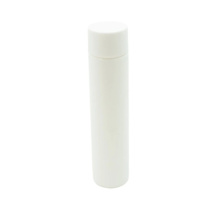 125 millimeter matte white jumbo glass tube 30 millimeter matte white smooth cap child resistant front