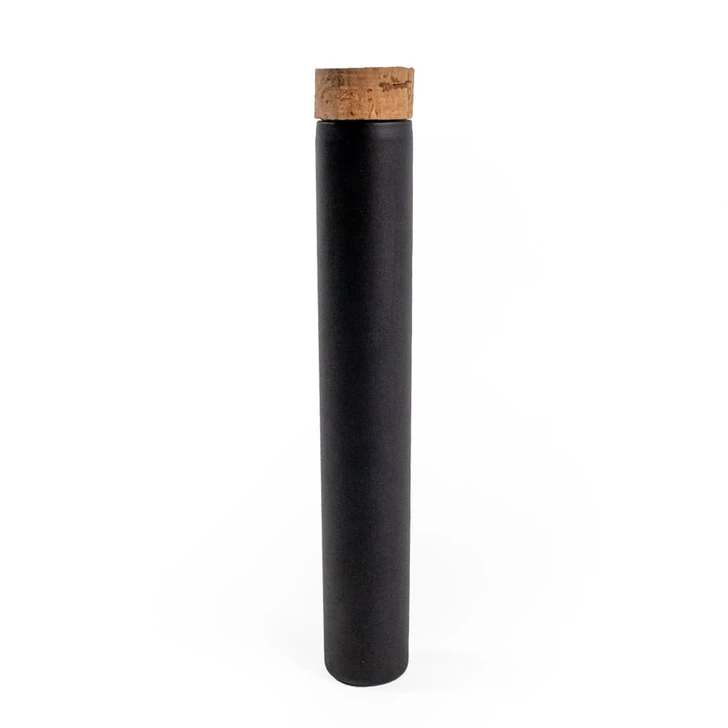 125 millimeter matte black glass pre toll yubes with t cork front